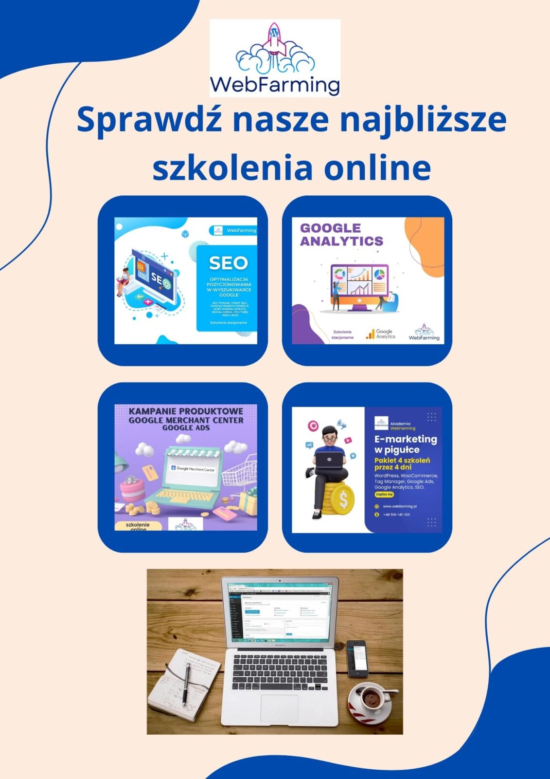 You are currently viewing Szkolenia online: WordPress, WooCommerce, Tag Manager, SEO, Google Ads, Google Analytics