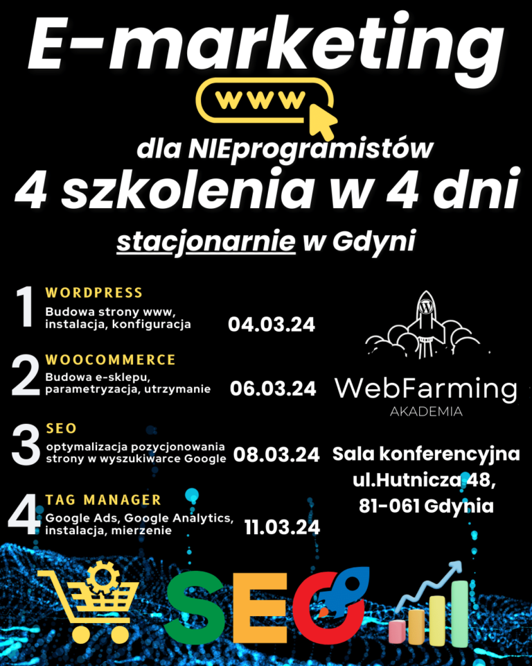 Read more about the article Kurs E-marketing – stacjonarnie w Gdyni!